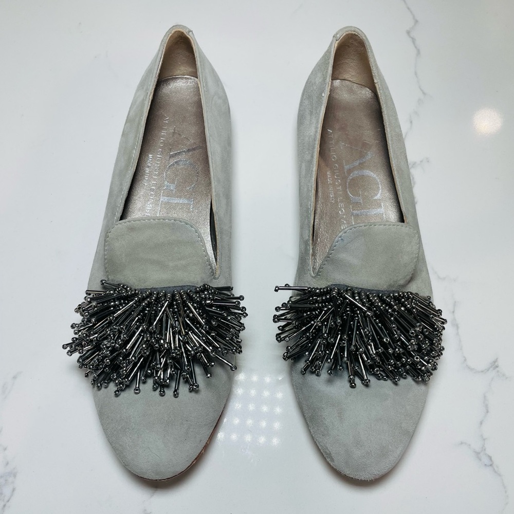 AGL Leather/Suede Loafer w/ Tassels - Picture 5 of 8